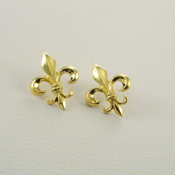 Gold Fleur de Lis Earrings