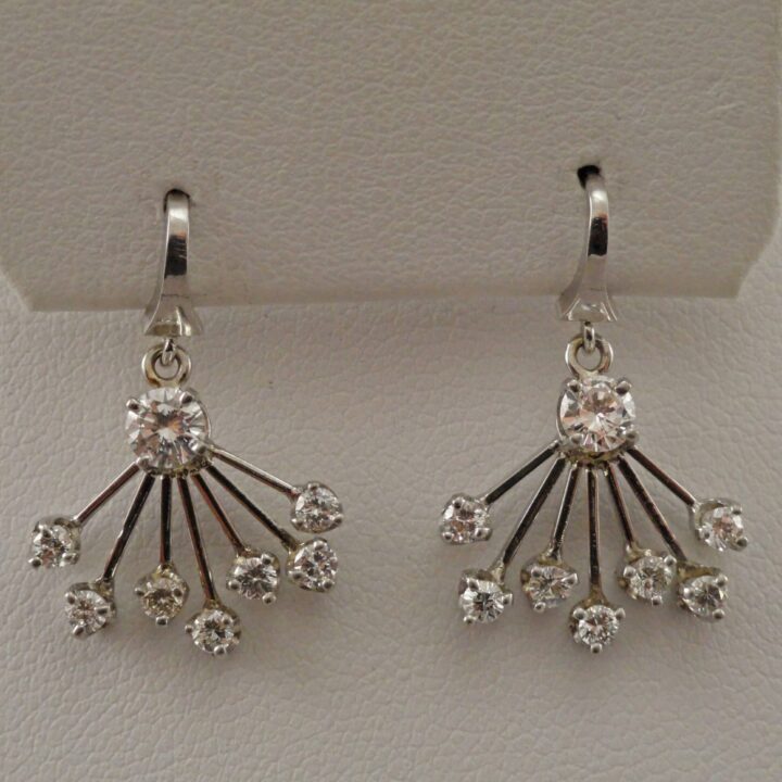 Dangling Diamond Spray Earrings