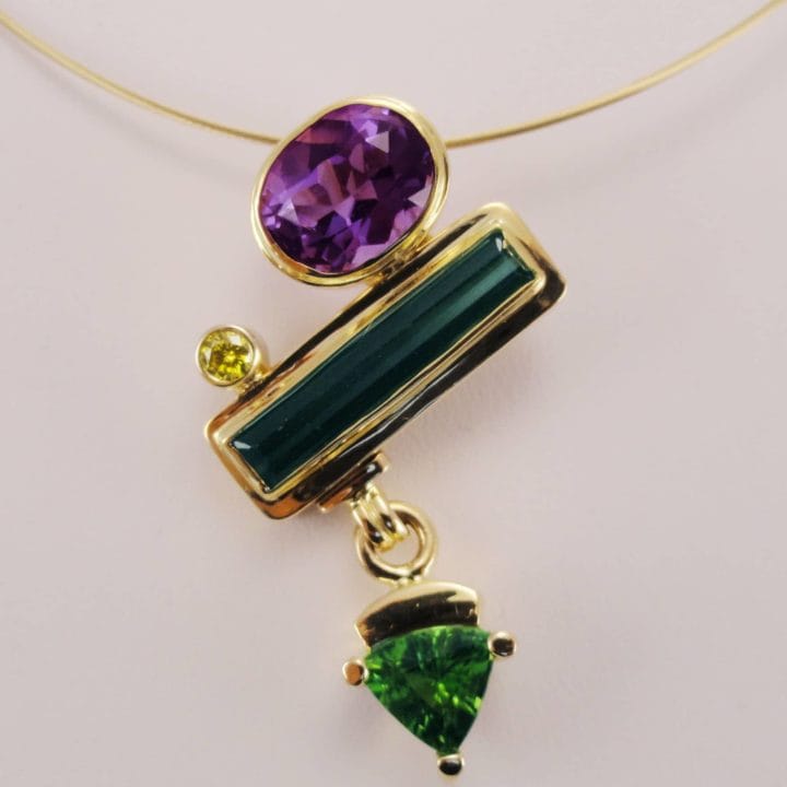 Colored Stone Fancy Pendant