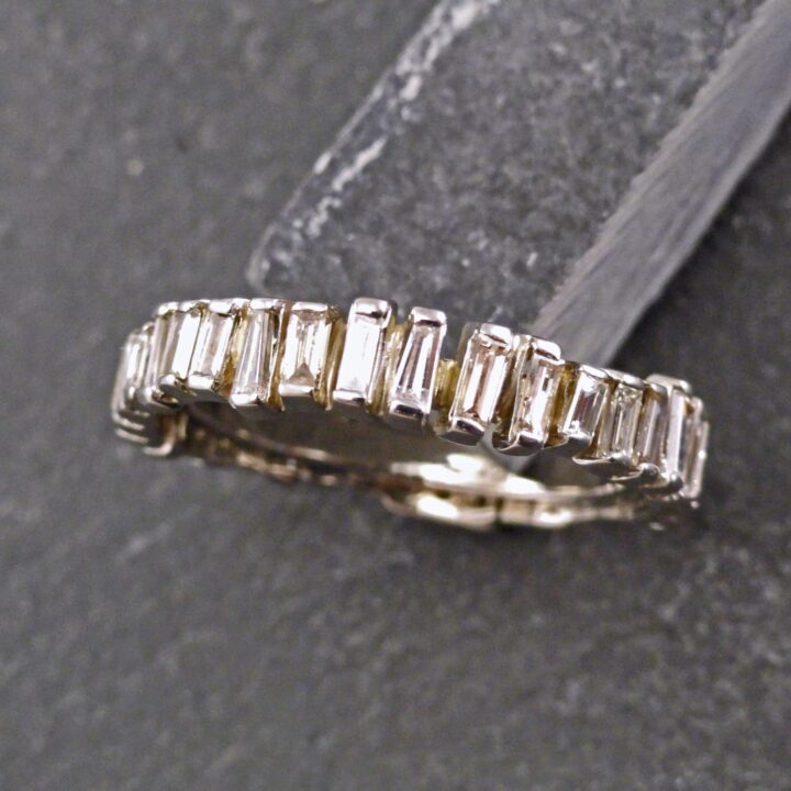 Organic Design Baguette Diamond Eternity Band
