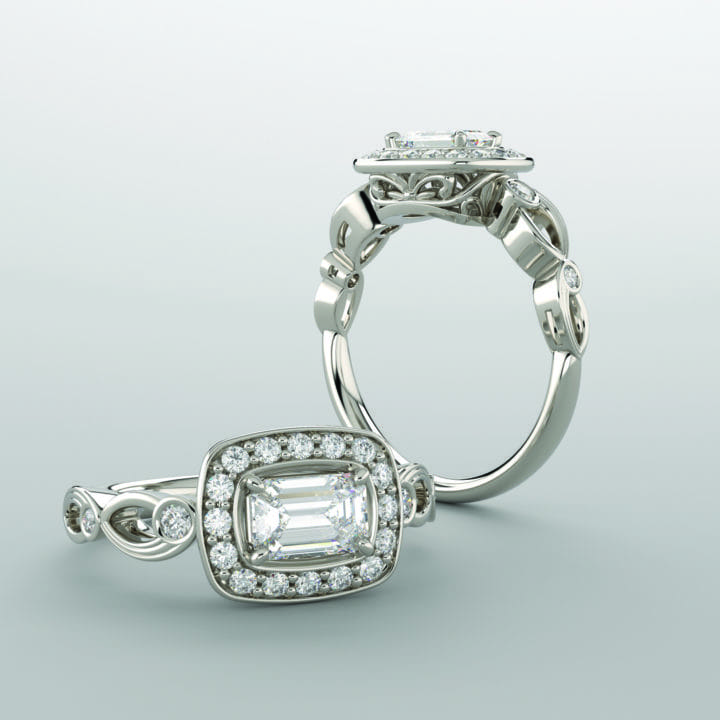 emerald cut horizontal