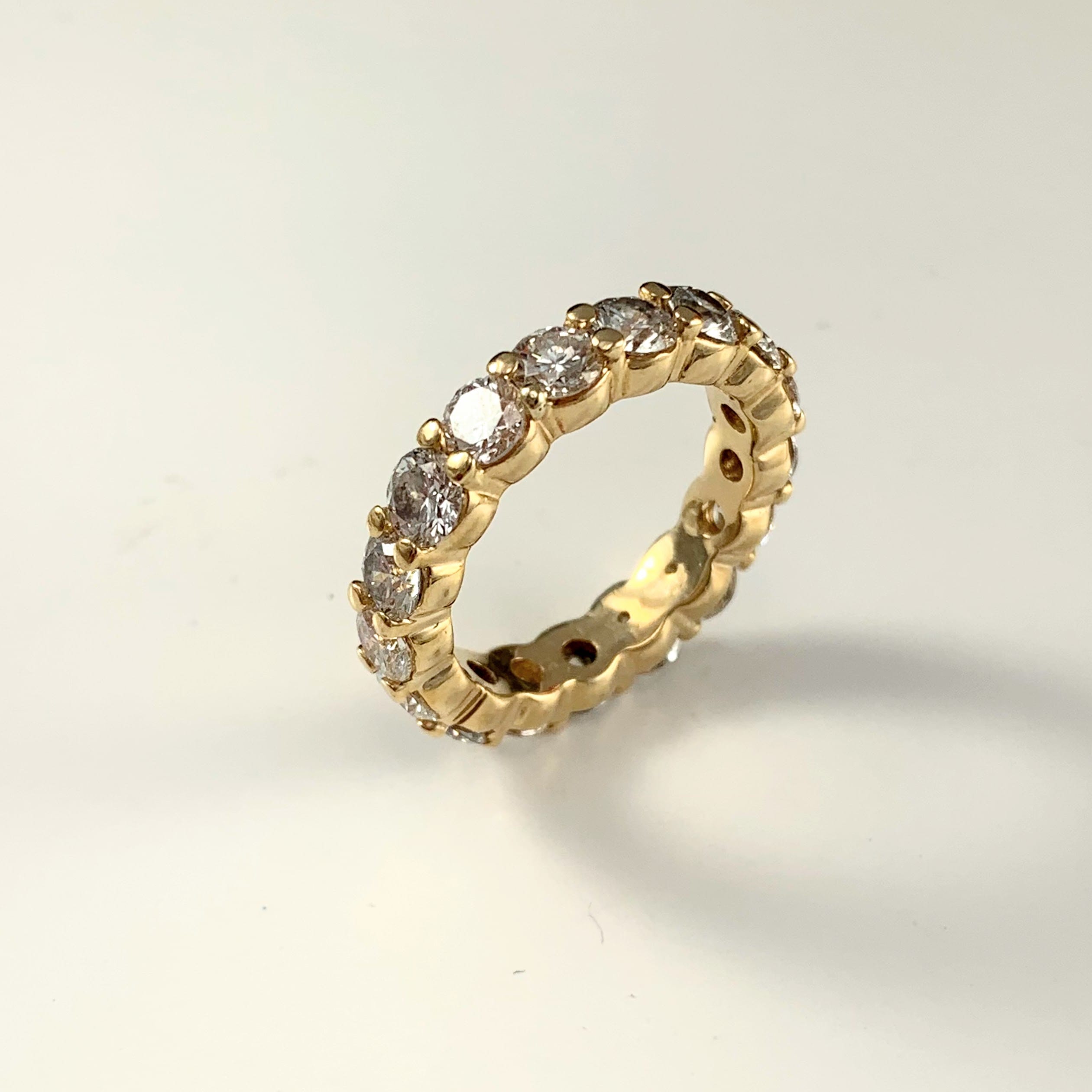 Stunning Yellow Gold Diamond Eternity Band (W538) - Summit Jewelers ...