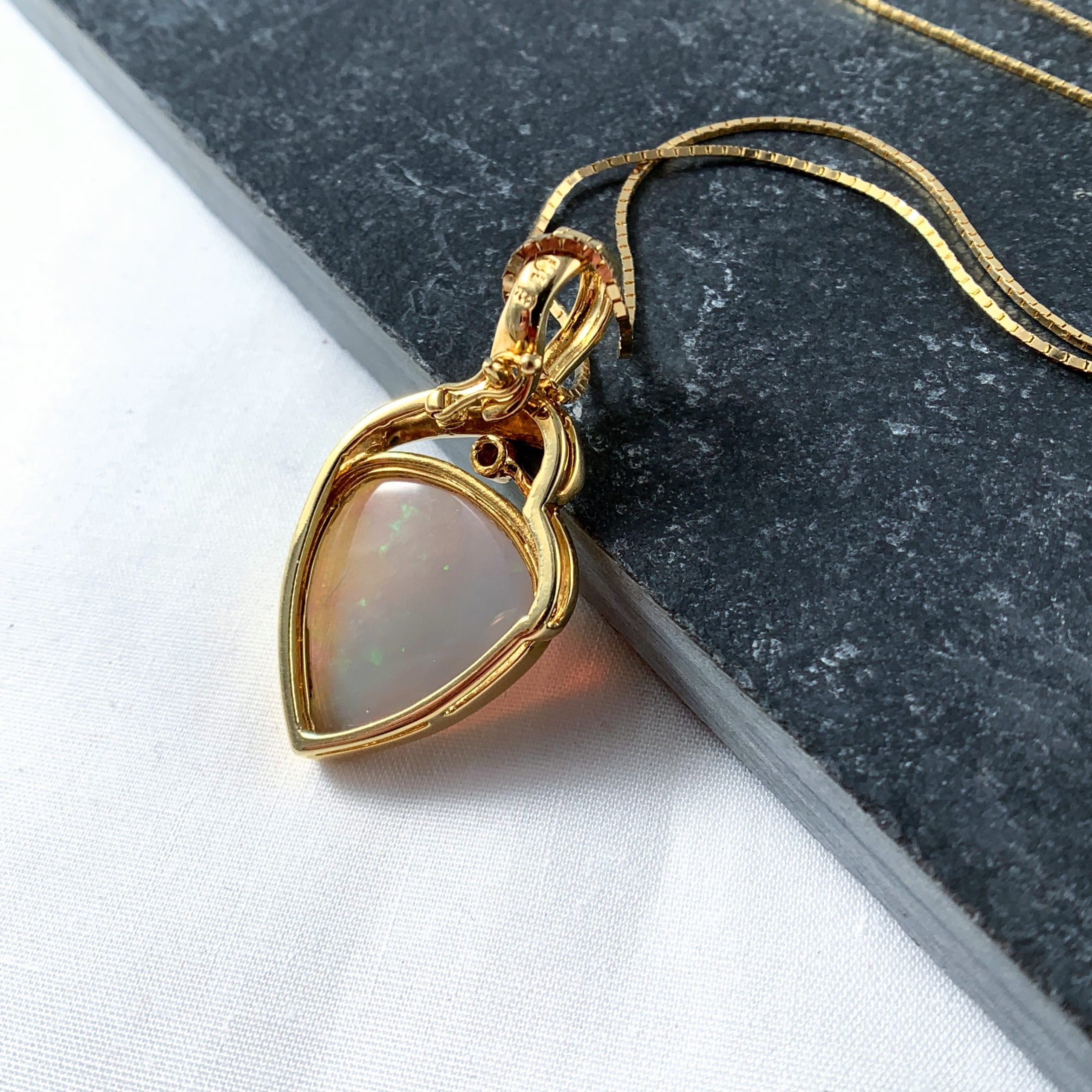 Opal and Diamond Drop Pendant (A002153) - Summit Jewelers | 7821 Big ...