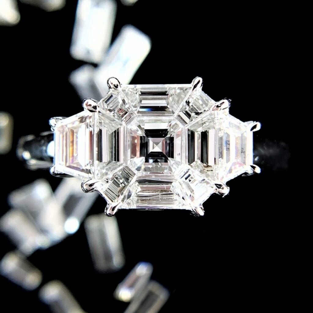 Pie-Cut Diamond Engagement Ring (D1366)